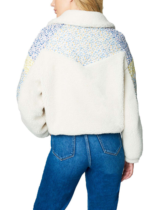 Floral Quilted Sherpa Jacket
