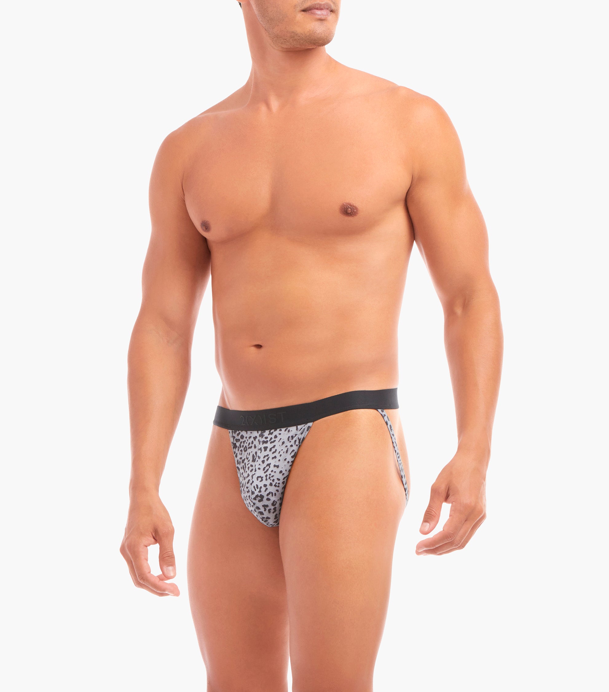  2xist Sliq Jock Strap - Distorted Zebra Print - Bonton