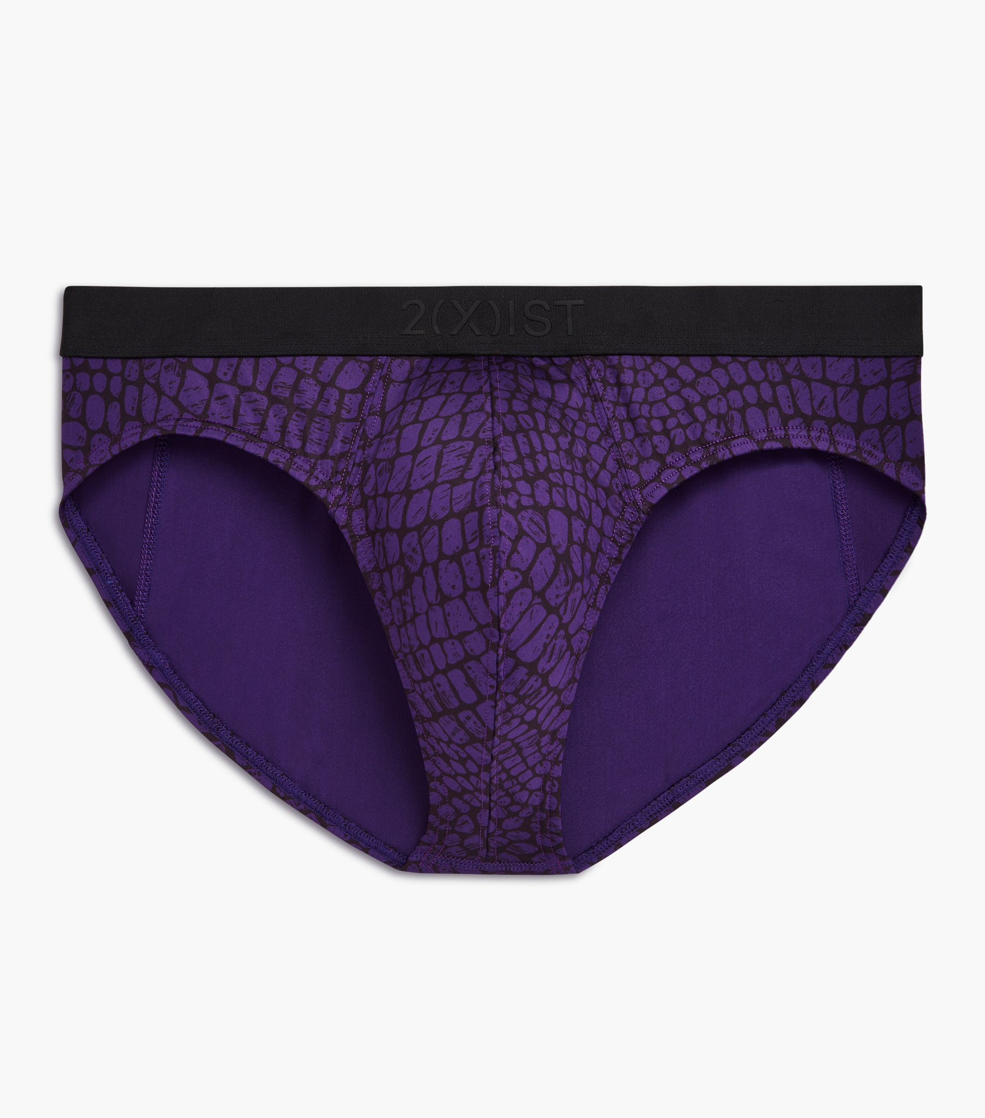  2xist Sliq Brief - Faded Croc Print - Bonton