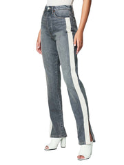 Split Hem Straight Leg Jeans