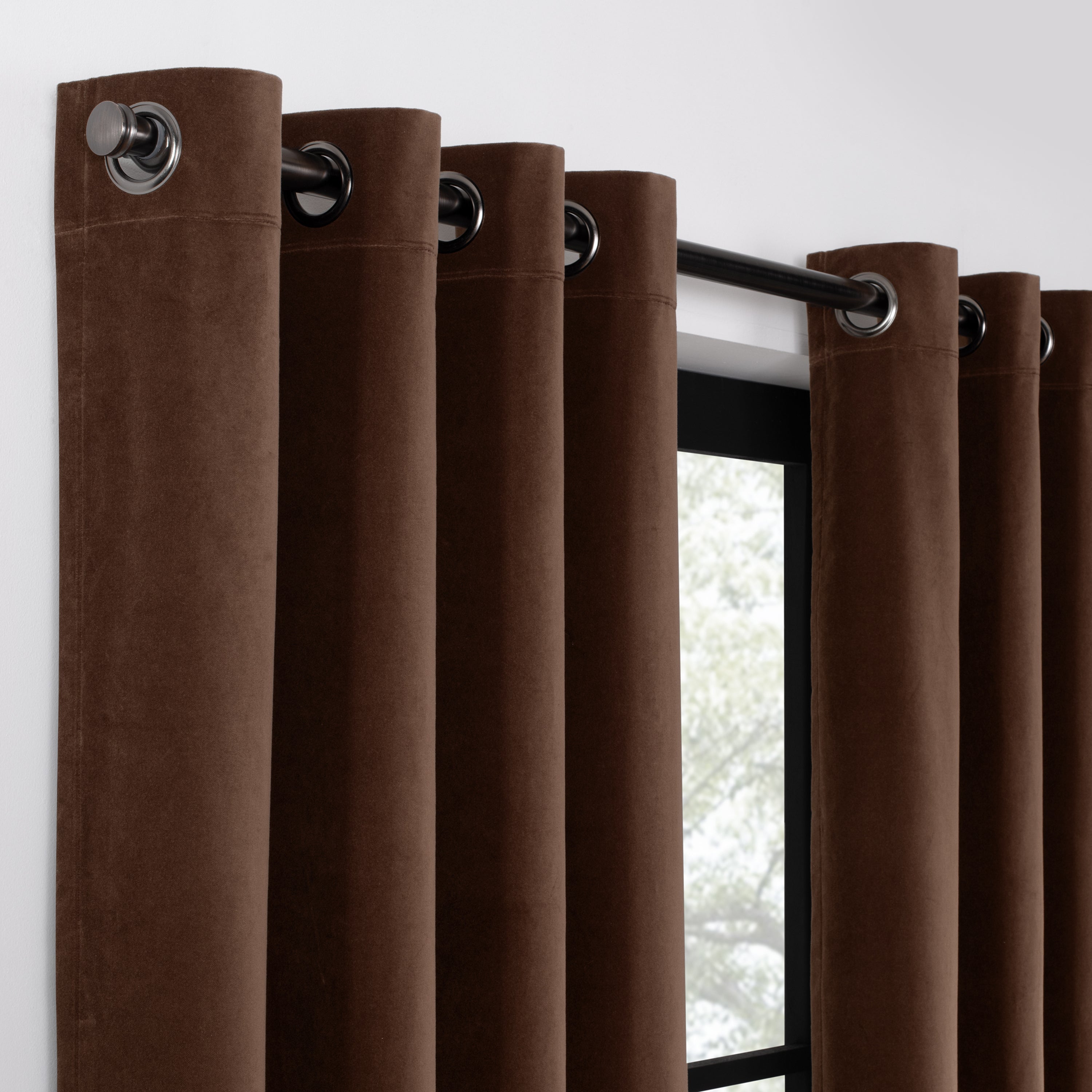  Velvet Blackout Grommet Curtain Panel - Port - Bonton