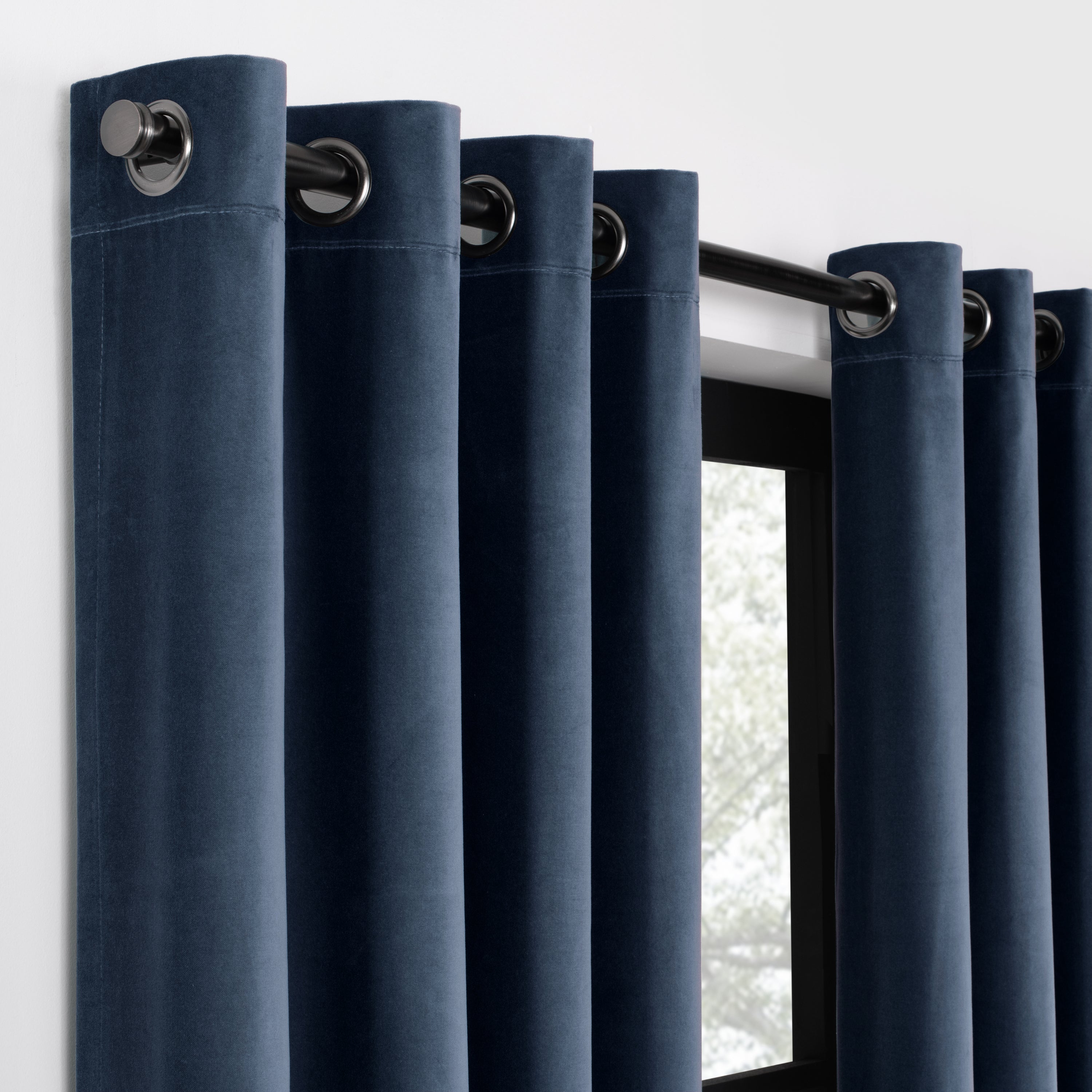  Velvet Blackout Grommet Curtain Panel - Port - Bonton