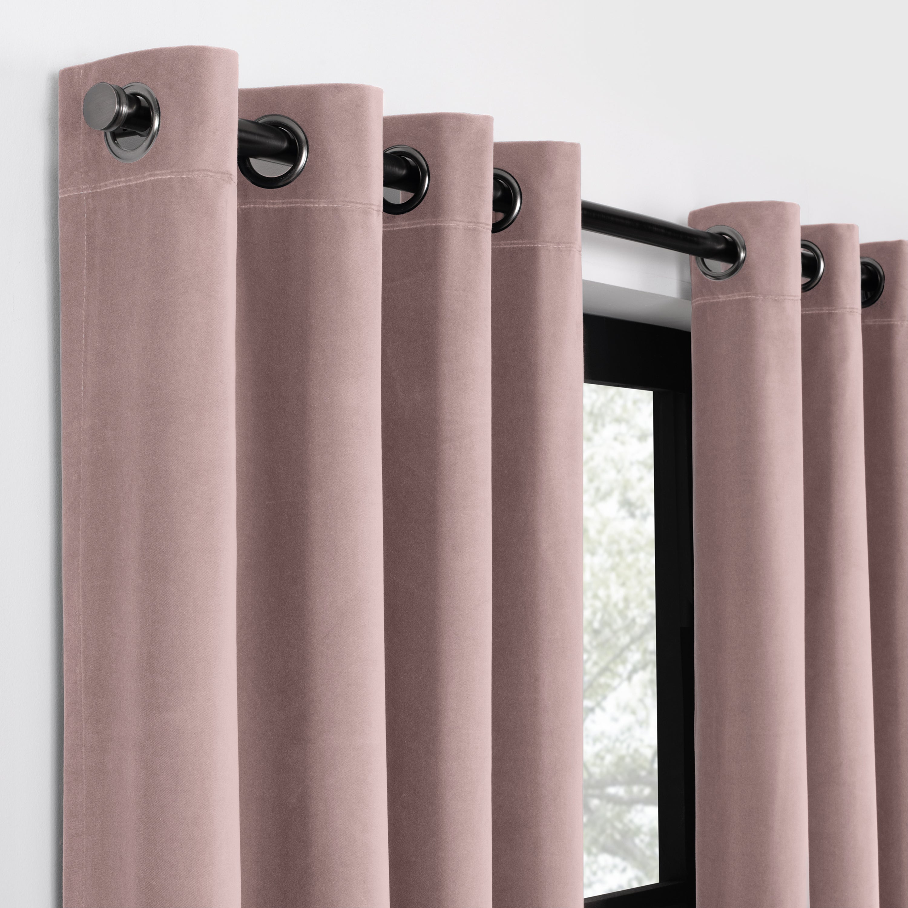  Velvet Blackout Grommet Curtain Panel - Port - Bonton