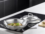 Original-Profi Collection Stainless Steel Wok with Lid
