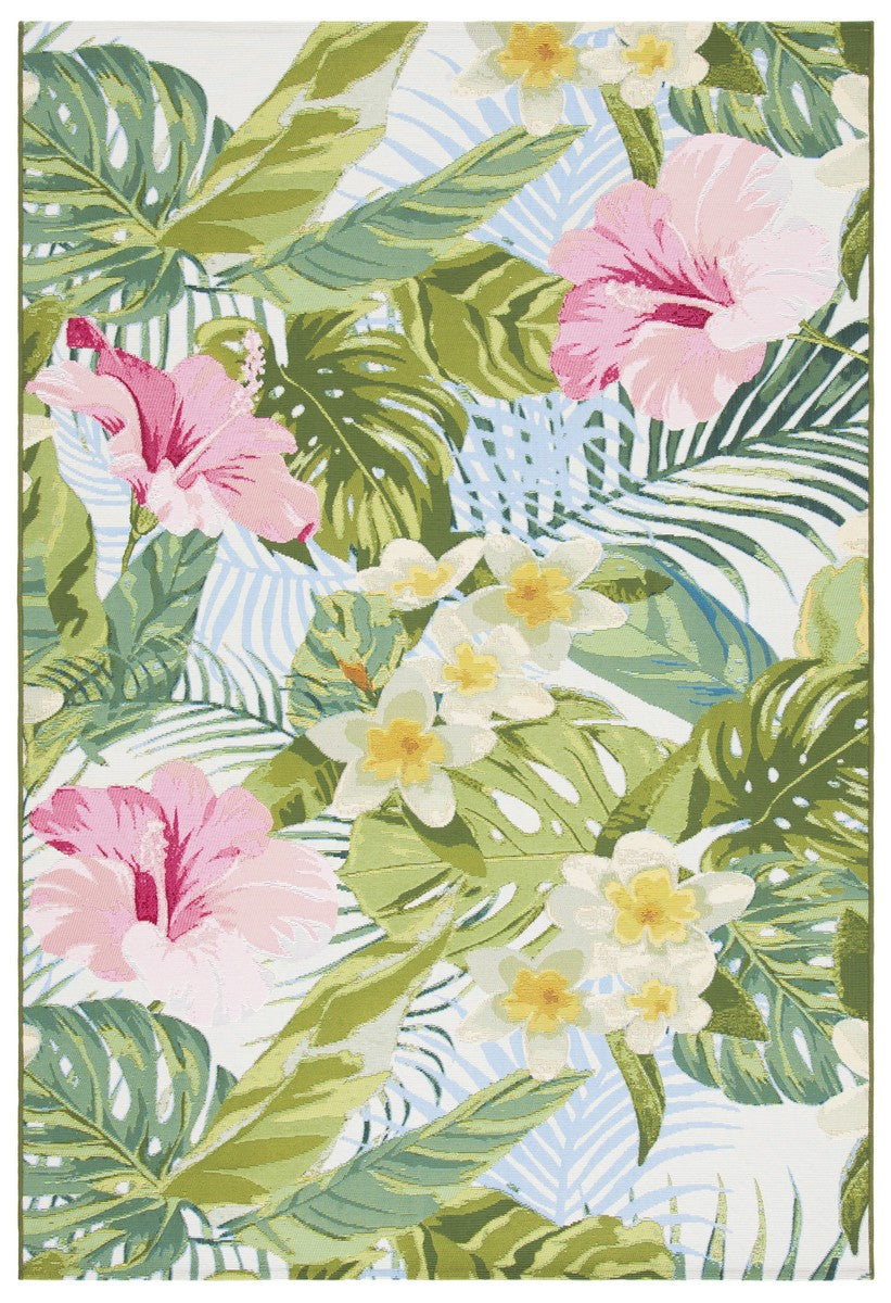  Safavieh Barbados 516 Indoor / Outdoor Rug - Green / Pink - Bonton