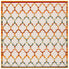  Safavieh Cabana 333 Indoor / Outdoor Rug - Ivory / Orange - Bonton