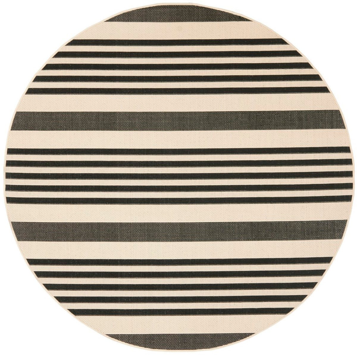  Safavieh Courtyard 6062 Indoor / Outdoor Rug - Black / Bone - Bonton