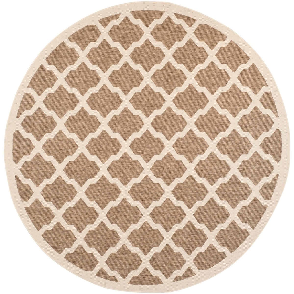  Safavieh Courtyard 6903 Indoor / Outdoor Rug - Brown / Bone - Bonton