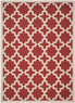  Safavieh Courtyard 6913 Indoor / Outdoor Rug - Red / Bone - Bonton