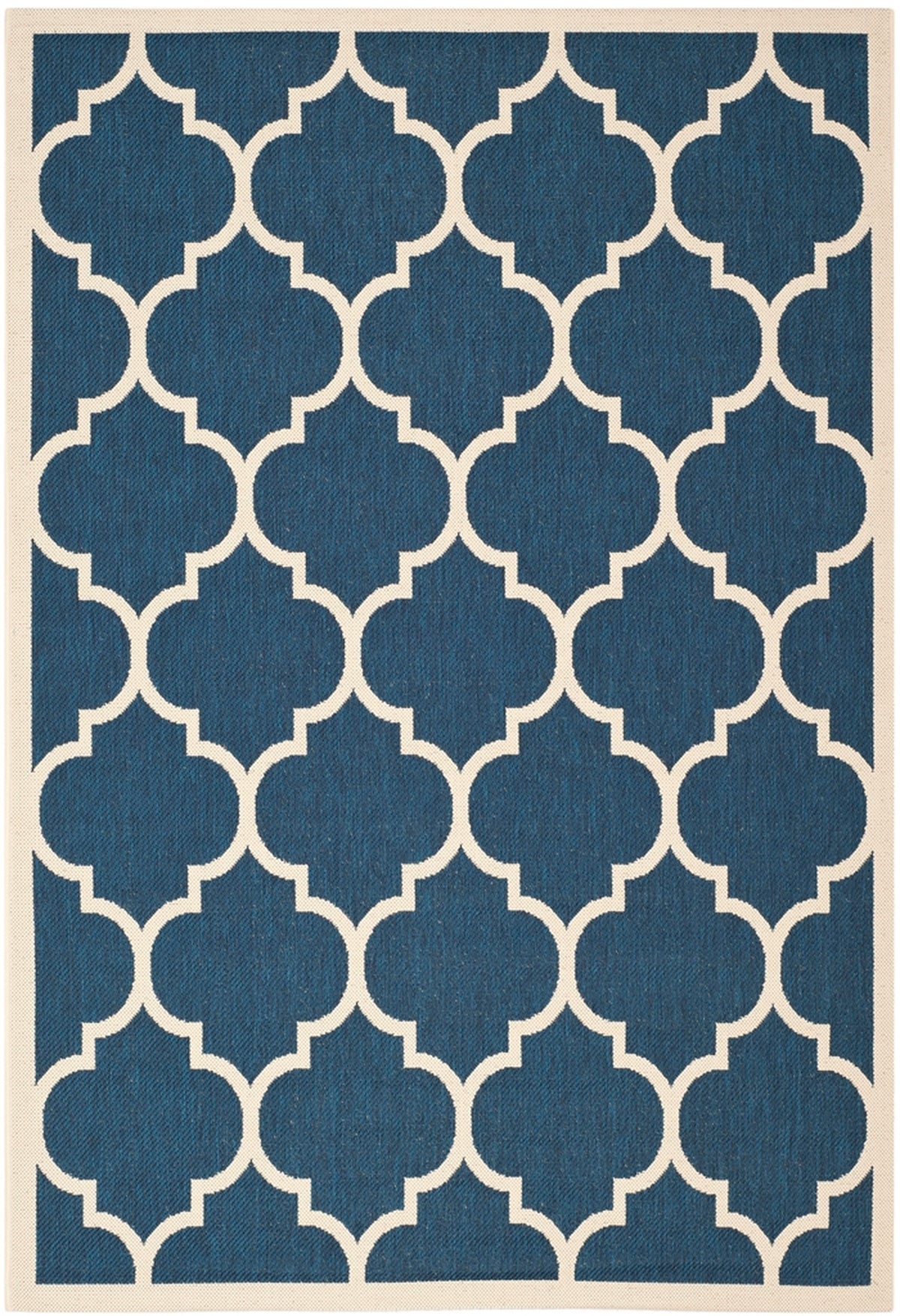  Safavieh Courtyard 6914 Indoor / Outdoor Rug - Navy / Beige - Bonton