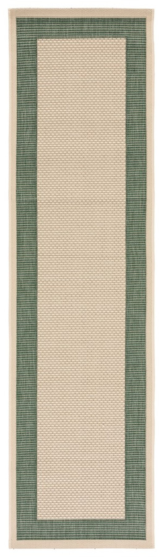  Safavieh Courtyard 7987 Indoor / Outdoor Rug - Beige / Dark Green - Bonton