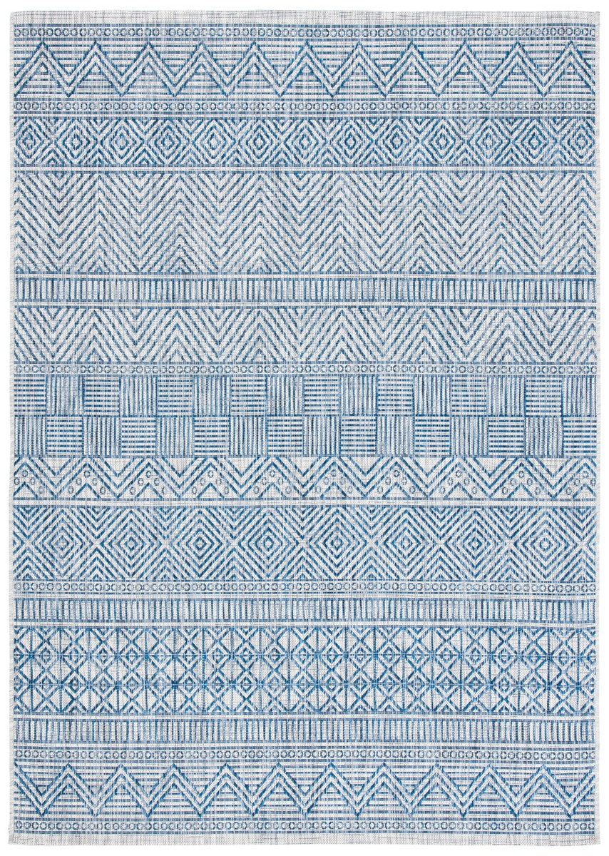  Safavieh Courtyard 8196 Indoor / Outdoor Rug - Grey / Navy - Bonton