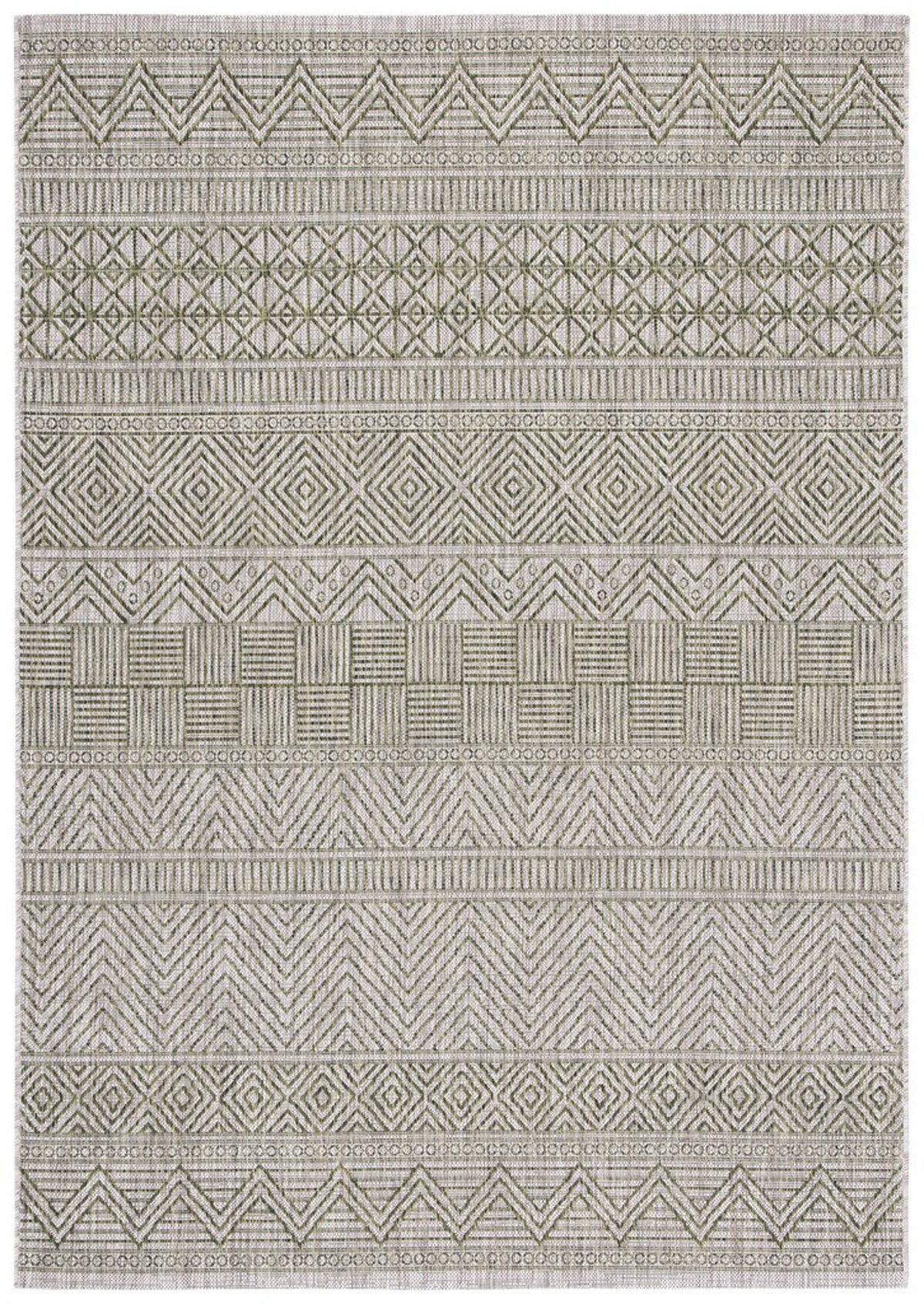  Safavieh Courtyard 8196 Indoor / Outdoor Rug - Grey / Olive Green - Bonton