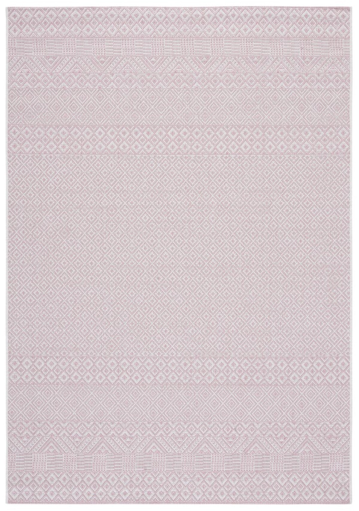  Safavieh Courtyard 8235 Indoor / Outdoor Rug - Ivory / Soft Pink - Bonton