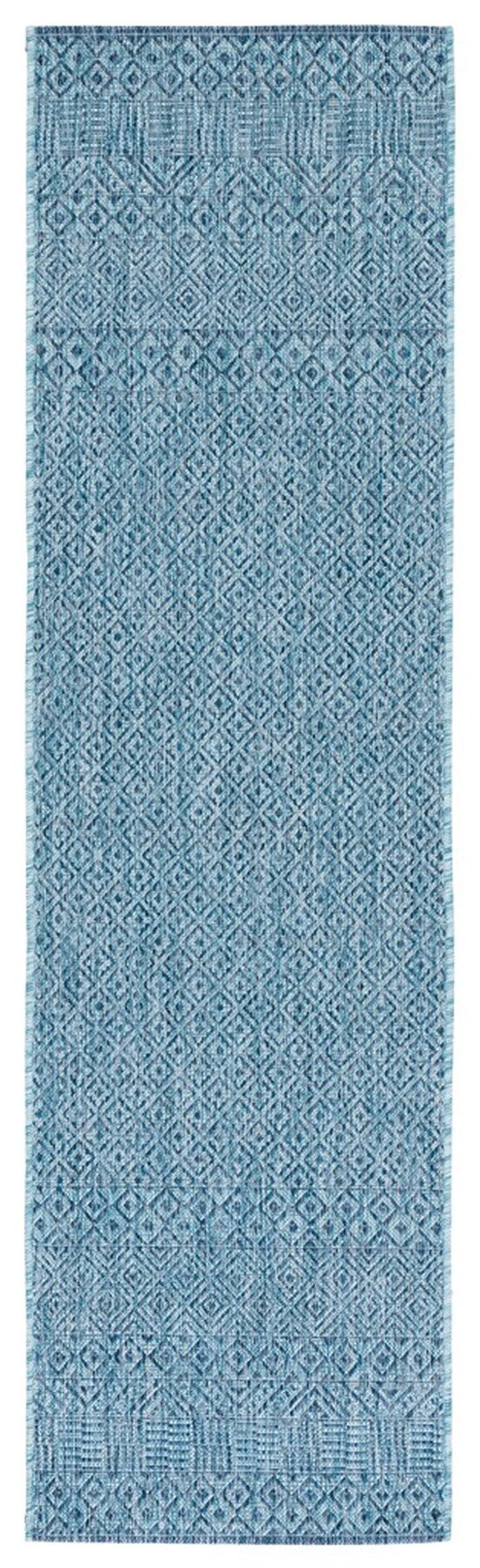  Safavieh Courtyard 8235 Indoor / Outdoor Rug - Aqua / Navy - Bonton