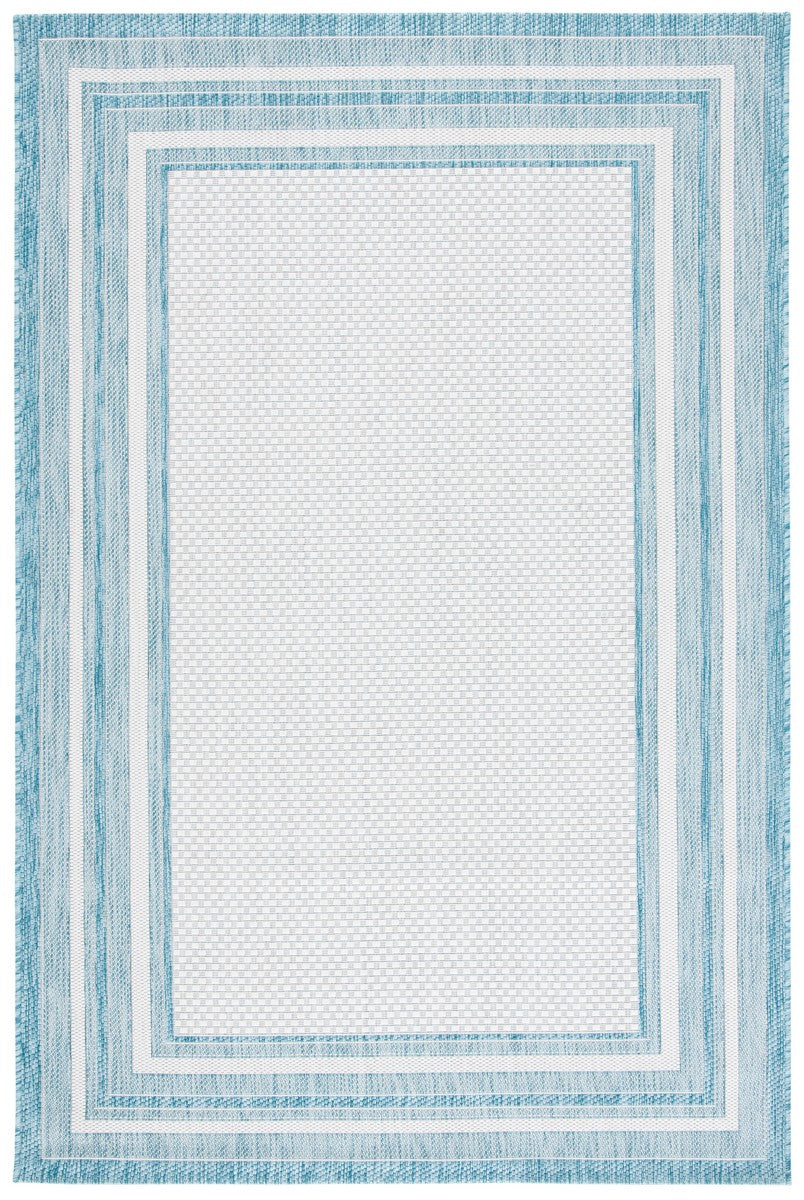  Safavieh Courtyard 8475 Indoor / Outdoor Rug - Ivory / Blue - Bonton