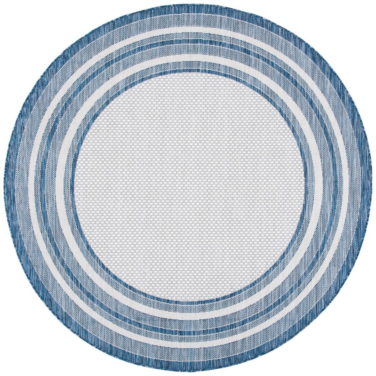  Safavieh Courtyard 8475 Indoor / Outdoor Rug - Ivory / Navy - Bonton