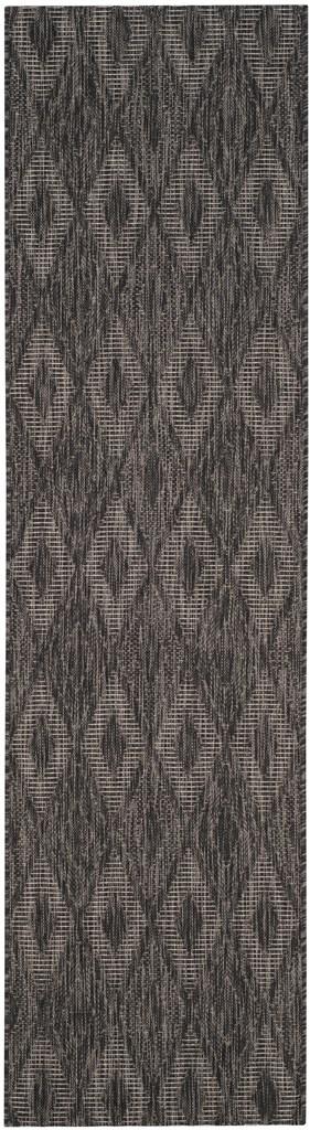  Safavieh Courtyard 8522 Indoor / Outdoor Rug - Black / Black - Bonton