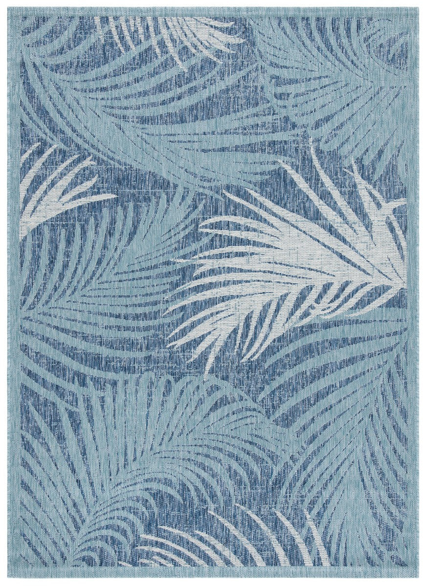  Safavieh Courtyard 8557 Indoor / Outdoor Rug - Aqua / Navy - Bonton