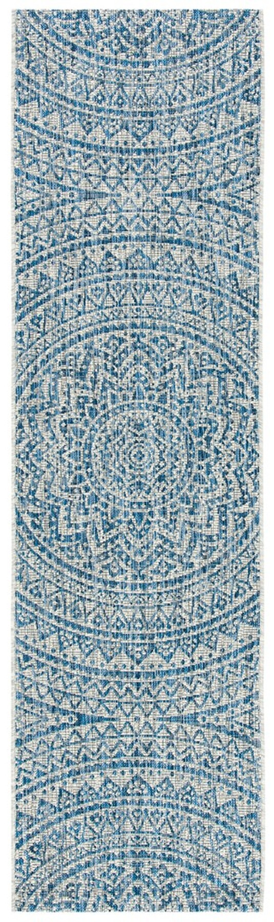  Safavieh Courtyard 8734 Indoor / Outdoor Rug - Light Grey / Blue - Bonton