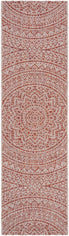  Safavieh Courtyard 8734 Indoor / Outdoor Rug - Light Beige / Terracotta - Bonton