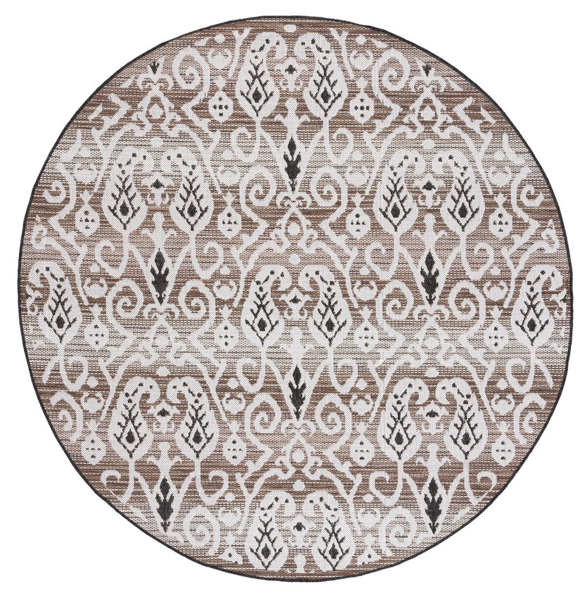  Safavieh Havana 321 Indoor / Outdoor Rug - Light Brown / Ivory - Bonton