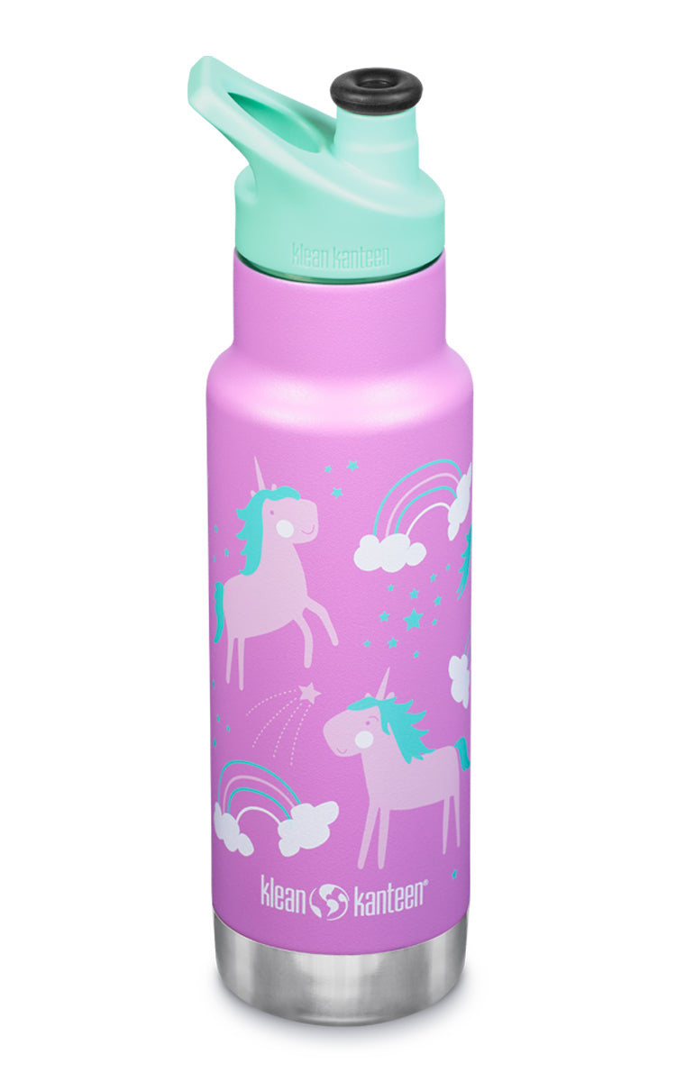  Klean Kanteen Insulated Kid Classic Narrow 12oz Bottle - Unicorns (UN) - Bonton