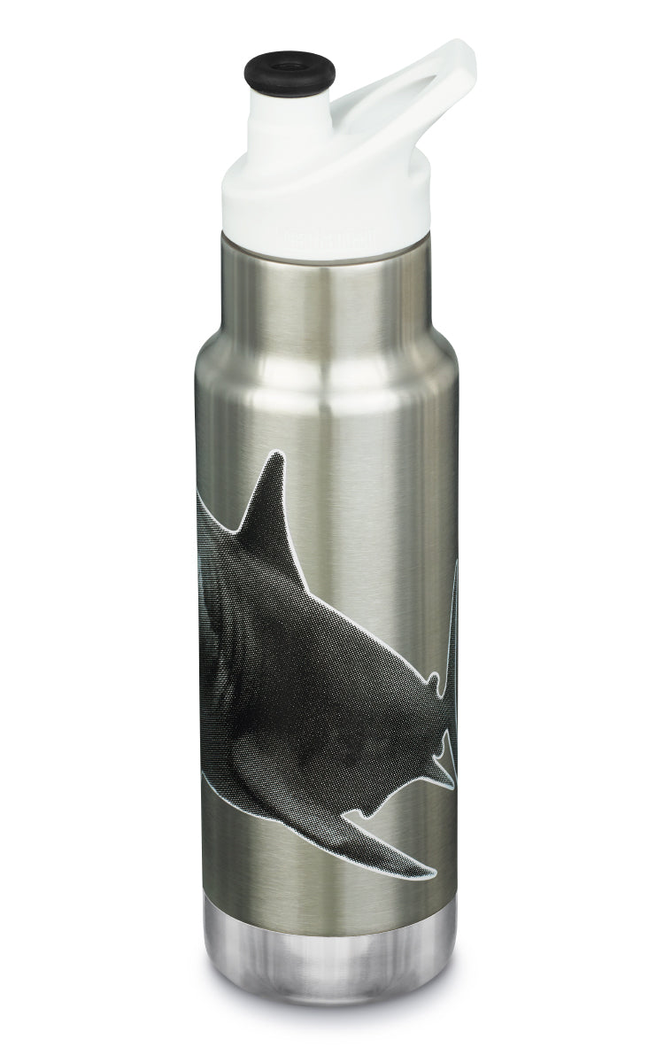  Klean Kanteen Insulated Kid Classic Narrow 12oz Bottle - Mr. Shark - Bonton