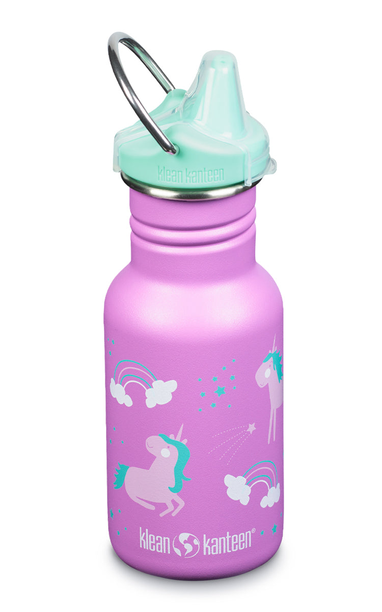  Klean Kanteen Kid Classic Narrow 12oz with Kid Sippy Cap - Unicorns (UN) - Bonton