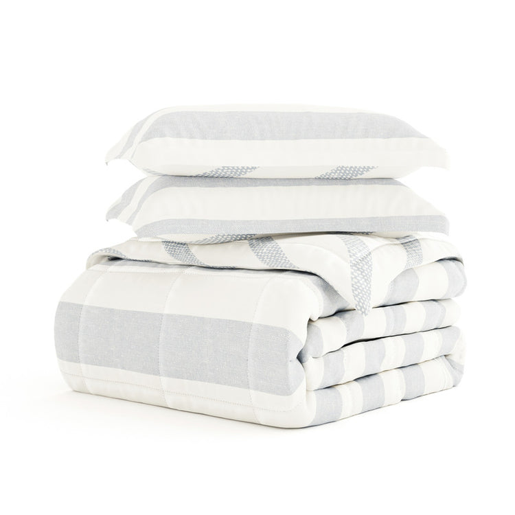 Distressed Stripe Light Blue