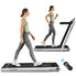  2.25 Horsepower 2 in 1 Folding Treadmill with  APPSpeaker Remote Control - Silver - Bonton