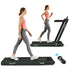  2.25 Horsepower 2 in 1 Folding Treadmill with  APP Speaker Remote Control - Green - Bonton