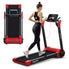  Folding 2.25 Horsepower Electric Treadmill Running Machine APP Control Bluetooth - Red - Bonton