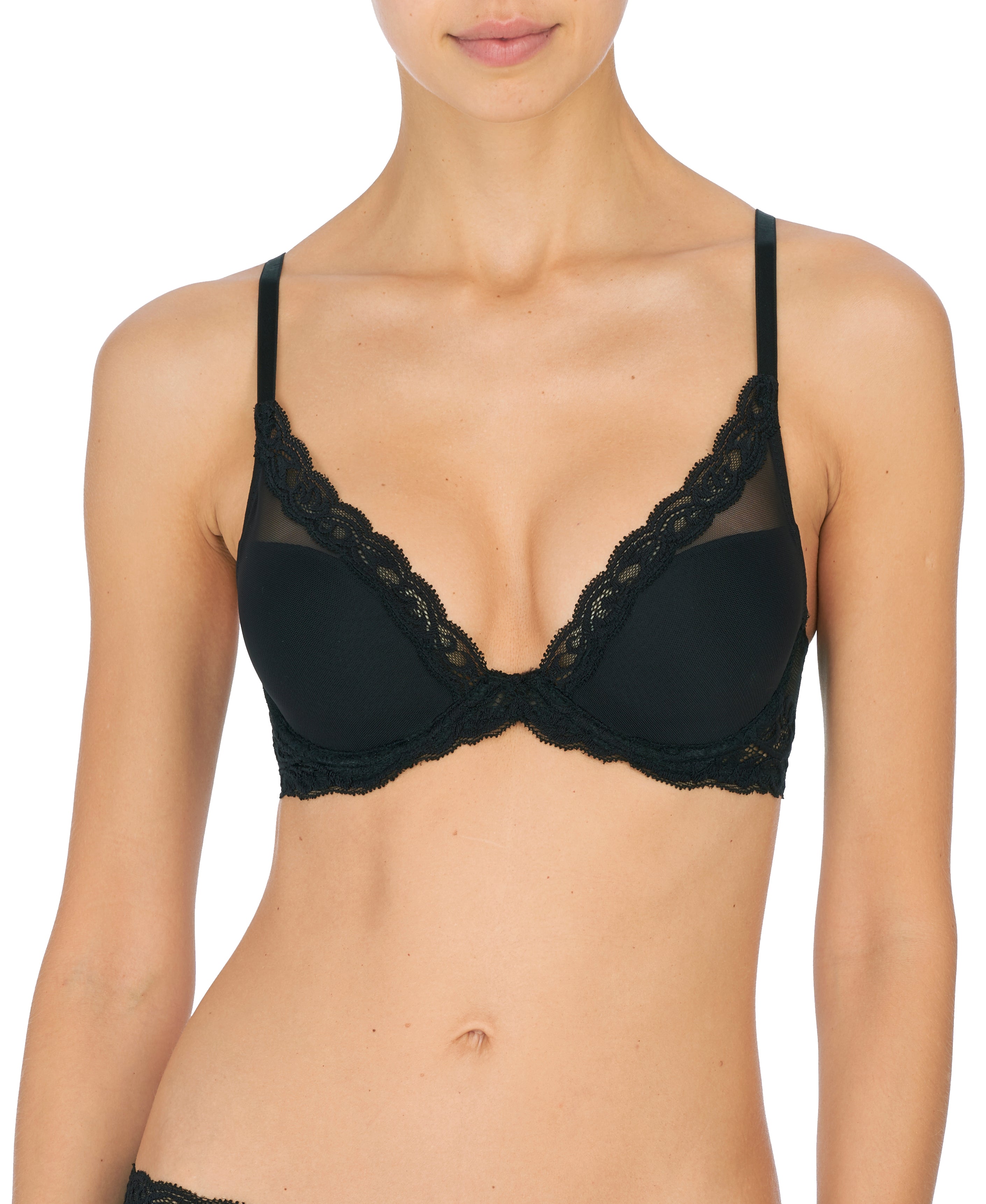  Natori Feathers Contour Plunge - Black - Bonton