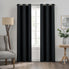  Eclipse Kendall Thermaback Blackout Grommet Curtain Panel - Black - Bonton