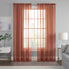  Eclipse Livia Sheer Rod Pocket Curtain Panel - Terracotta - Bonton