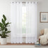  Eclipse Livia Sheer Rod Grommet Curtain Panel - White - Bonton