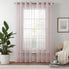  Eclipse Livia Sheer Rod Grommet Curtain Panel - Blush - Bonton