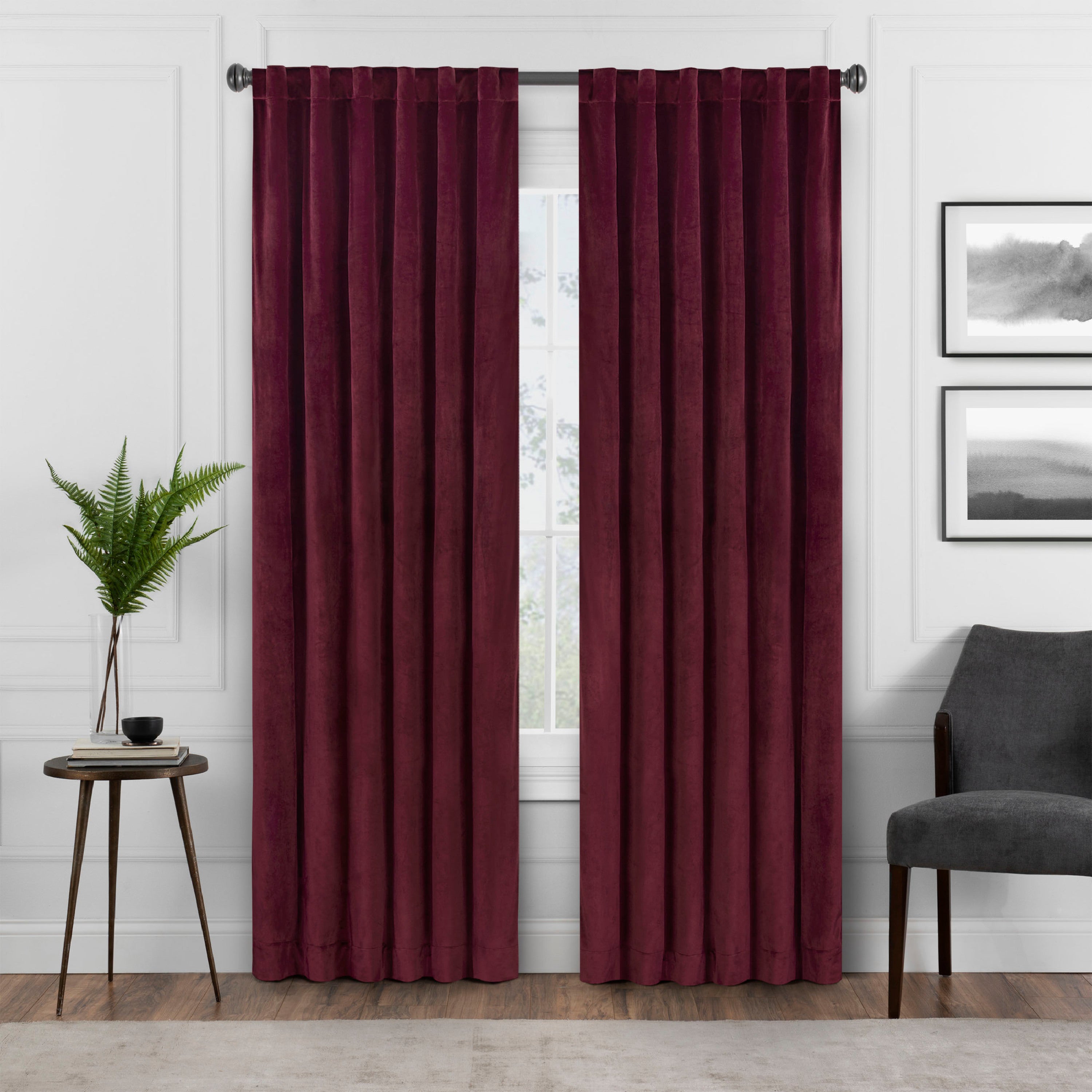  Harper Absolute Zero Blackout Curtain Panel - Port - Bonton