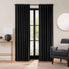  Velvet Blackout Rod Pocket Curtain Panel - Black - Bonton