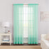  Pairs to Go Victoria Voile Sheer Rod Pocket Panel Pair - Beach Glass - Bonton