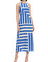  Donna Morgan Maxi Dress with Keyhole Dress - CREAM/ ROYAL BLUE - Bonton