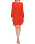  Donna Morgan Raglan Sleeve Asymmetrical Mini Dress - VALIANT POPPY - Bonton