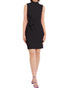  Donna Morgan Mini Dress with Mock Neck & Tie - BLACK - Bonton