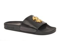 Gold Crest Leather Sport Slide