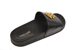 Gold Crest Leather Sport Slide