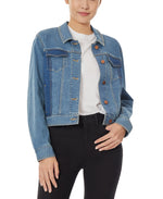 Colorblock Denim Jacket with 2 Front Pockets