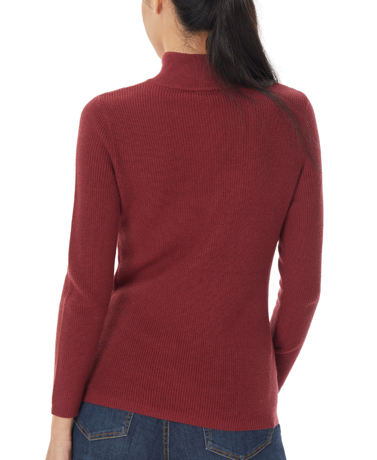 Colorblock Mock Neck Sweater