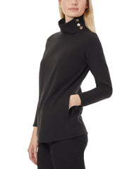 Long Sleeve Mock Neck Pullover