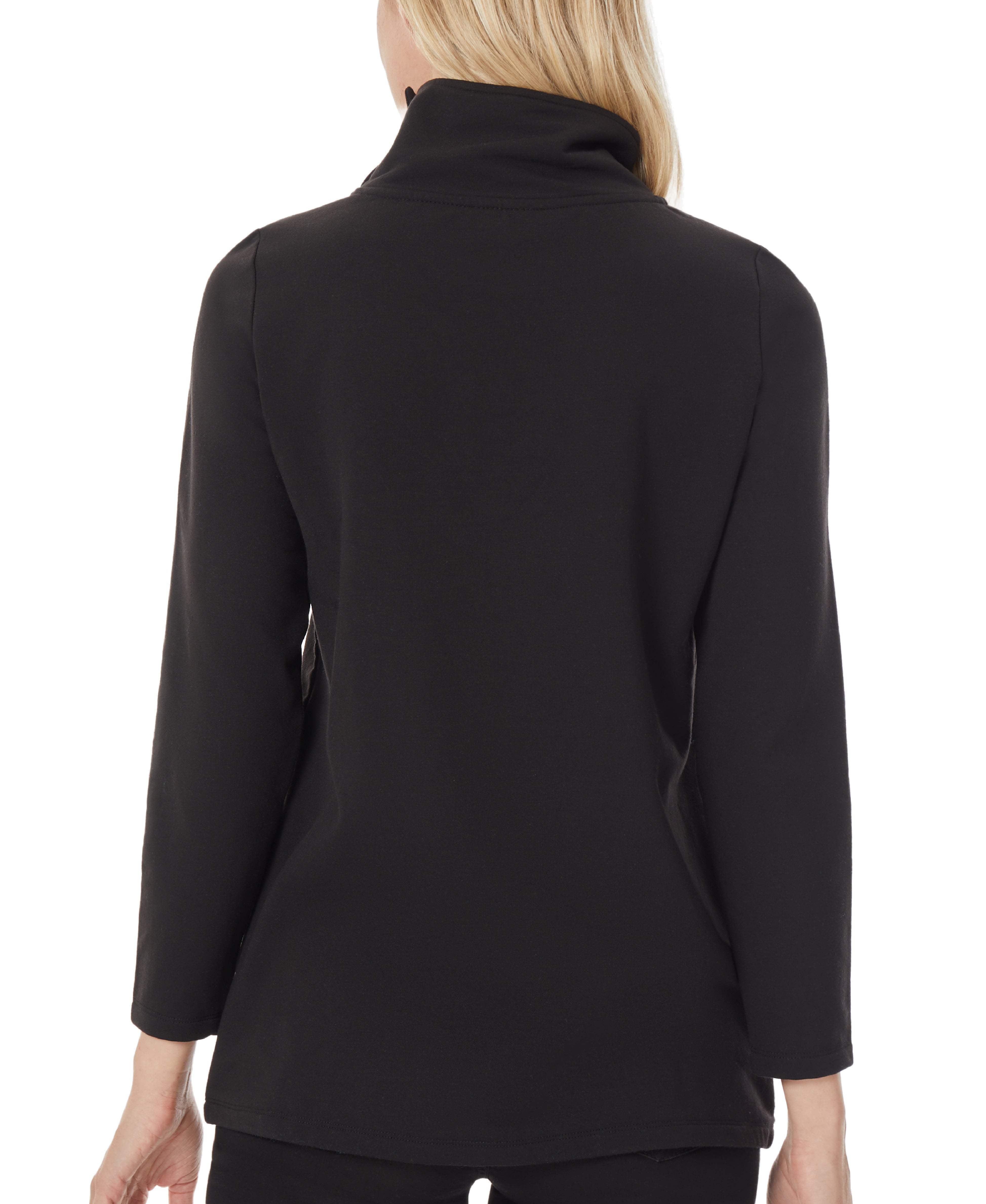  Jones New York Long Sleeve Mock Neck Pullover - Jones Black - Bonton